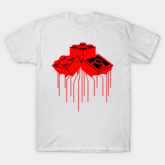 Brick Bleed Red T-Shirt by LuigiPunch